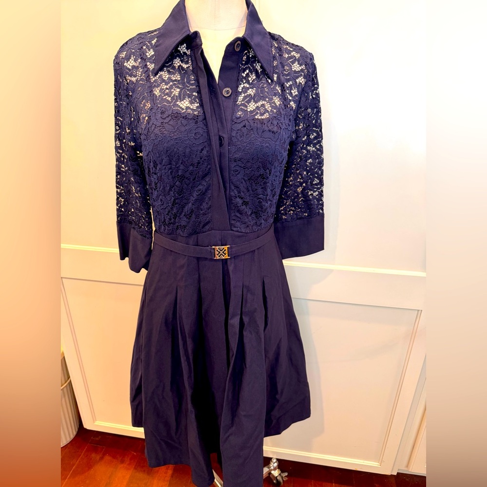 Missmay Navy Lace Dress- retro